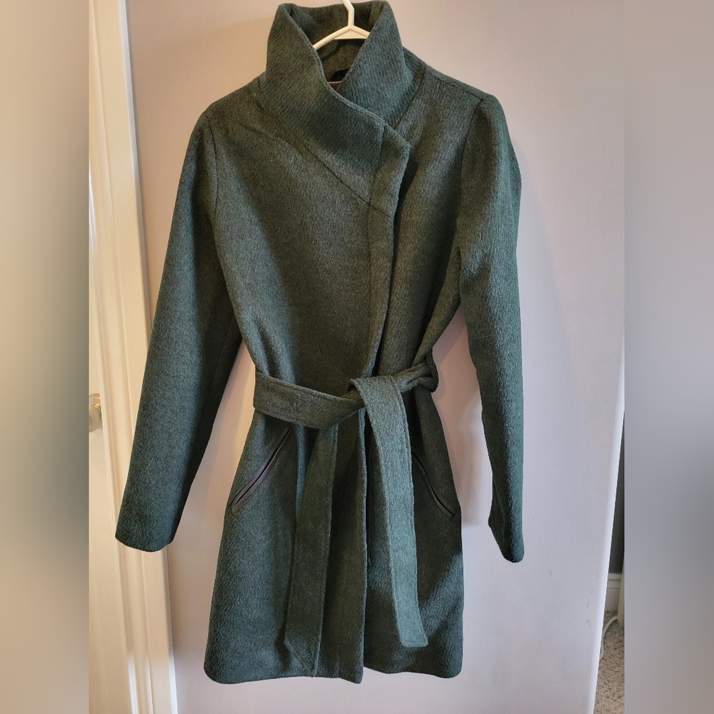 NWT Twik Trenchcoat with leather detailing. Size XS